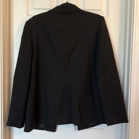 Halston vintage wool black blazer size 10 - Picture 2 of 6
